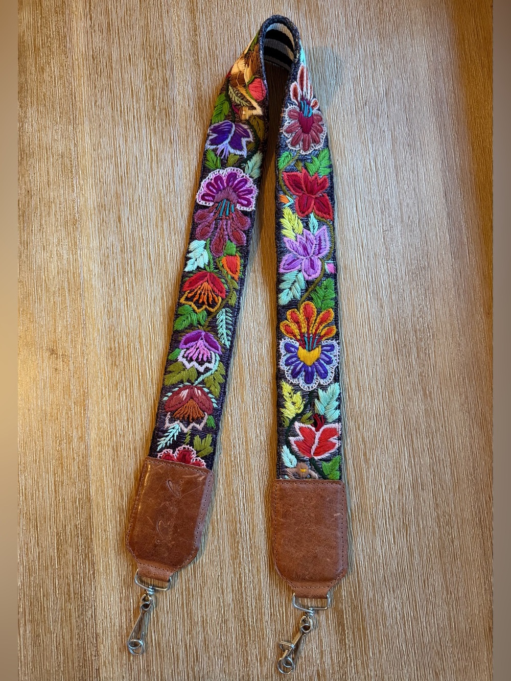 Nena & Co. Embroidered Floral Camera/Bag Strap - Multicolor